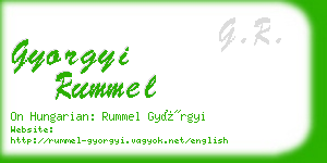 gyorgyi rummel business card